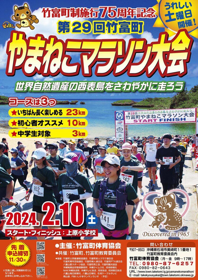 第29回竹富町やまねこマラソン大会 - 八重山スケジュール | やいまタイム