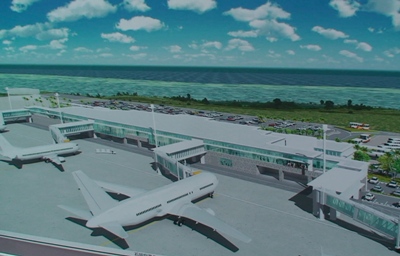 新石垣空港のターミナルビルの鳥瞰イメージ公開