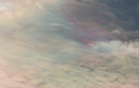 石垣島で見られた彩雲