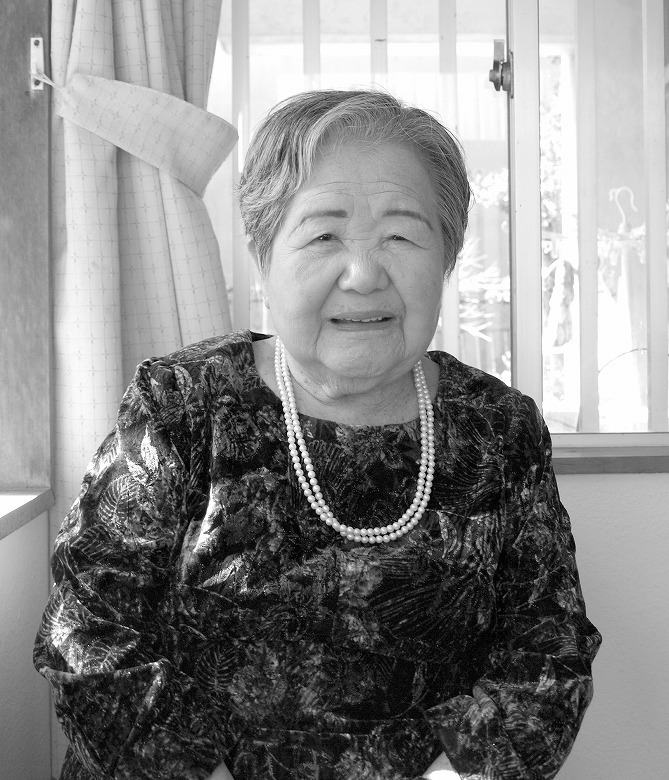 玉那覇吉子さん　字石垣在住大正7年11月26日生まれ　満91歳